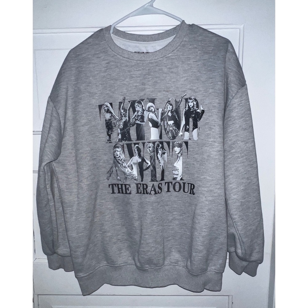 Taylor Swift The Eras Tour Sweatshirt XL Gray 2023 Concert Merch Good Condition
